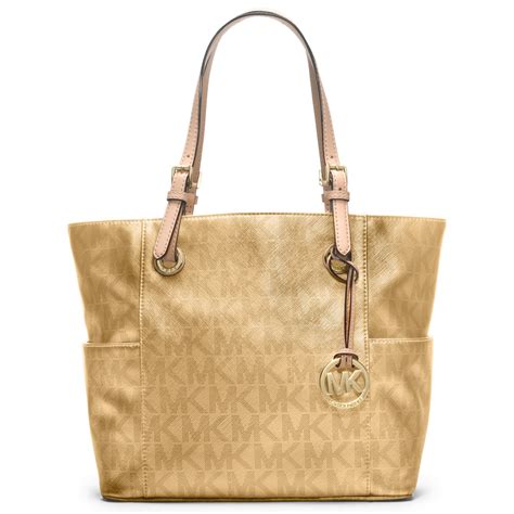 gold checker michael kors purse|gold Michael Kors tote bag.